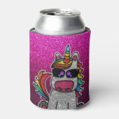 Magische regenboog Unicorn Glitter Whimsical Blikjeskoeler (Blikje Voorkant)