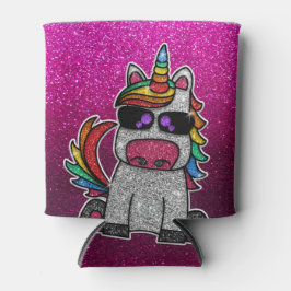 Magische regenboog Unicorn Glitter Whimsical Blikjeskoeler