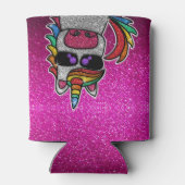 Magische regenboog Unicorn Glitter Whimsical Blikjeskoeler (Achterkant)