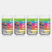 Magische regenboog Unicorn Glitter Whimsical Blikvorm Glas (Achterkant)