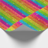 Magische regenboog Unicorn Glitter Whimsical Cadeaupapier (Hoek)