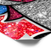 Magische regenboog Unicorn Glitter Whimsical Perfect Poster (Hoek)