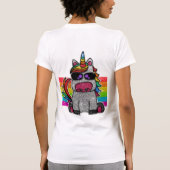 Magische regenboog Unicorn Glitter Whimsical T-shirt (Achterkant)