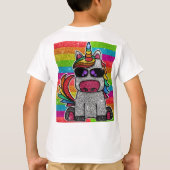 Magische regenboog Unicorn Glitter Whimsical T-shirt (Achterkant)