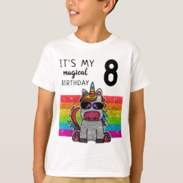 Magische regenboog Unicorn Glitter Whimsical T-shirt