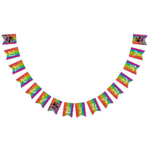 Magische regenboog Unicorn Glitter Whimsical Vlaggetjes