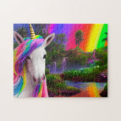 Magische regenboog Unicorn Land Jigzaag Puzzle Legpuzzel (Horizontaal)