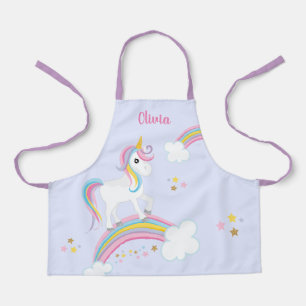 Magische regenboog Unicorn Paars - Gepersonaliseer Schort