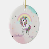Magische regenboog Unicorn Stars Keramisch Ornament (Rechts)