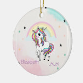 Magische regenboog Unicorn Stars Keramisch Ornament (Links)