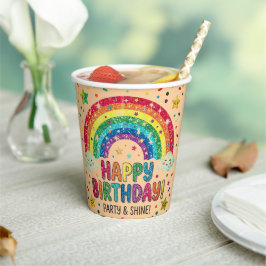 Magische Regenboog verjaardagsfeest Papier Papieren Bekers