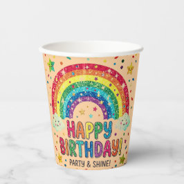 Magische Regenboog verjaardagsfeest Papier Papieren Bekers