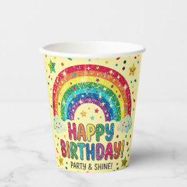 Magische Regenboog verjaardagsfeest Papier Papieren Bekers