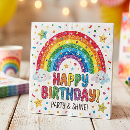 Magische Regenboog verjaardagsfeestje Papieren ser Servet