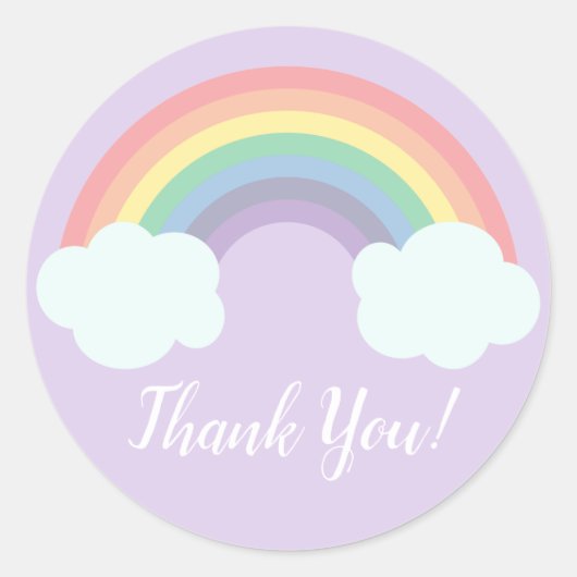 Magische Regenboog Verjaardagsgunst Ronde Sticker (Voorkant)