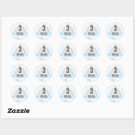 Magische Regenboog Verjaardagsuitnodiging Ronde Sticker