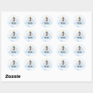 Magische Regenboog Verjaardagsuitnodiging Ronde Sticker