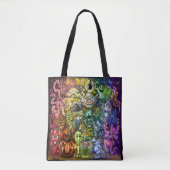 Magische regenboog wezens gordijn tote bag (Voorkant)