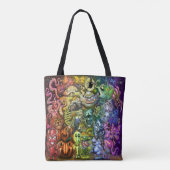 Magische regenboog wezens gordijn tote bag (Achterkant)