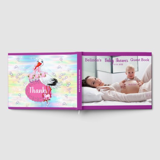 Magische regenboogBaby shower Collectie Gastenboek (Volledig)