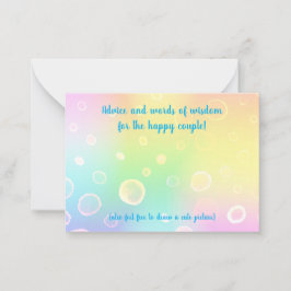 Magische regenboogbruiloft advieskaart