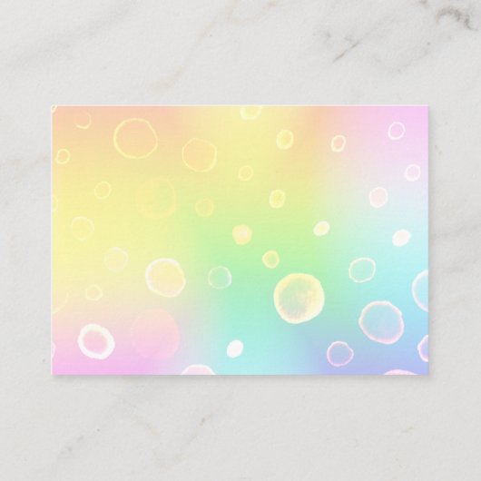 Magische regenboogbruiloft advieskaart (Achterkant)