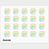 Magische regenboogbruiloft ronde sticker (Vel)