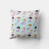 Magische regenboogbundels en Baby Zeemeermin Kussen (Achterkant)