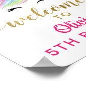 Magische regenbooggouden orn Birthday Welkom Poster (Hoek)