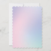 Magische regenbooggradiënt 1e verjaardagsfeest kaart (Achterkant)