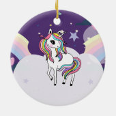 Magische regenbooginkuilen, wolken keramisch ornament (Achterkant)