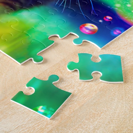 Magische regenboogkat - Jigzaag Puzzle Legpuzzel (Zijkant)