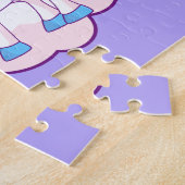 Magische regenboogontsteking Paars Jigzaag Puzzle Legpuzzel (Zijkant)