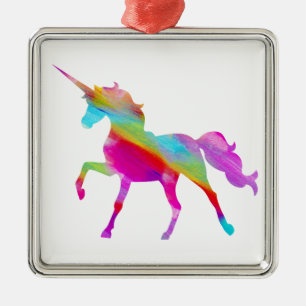 Magische regenboogprancer metalen ornament