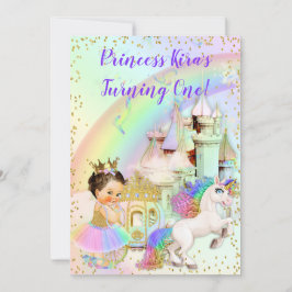 Magische regenboogprinses Castle Carriage Unicorn Kaart
