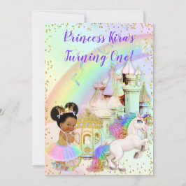 Magische regenboogprinses Castle Carriage Unicorn Kaart