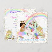 Magische regenboogprinses Castle Carriage Unicorn Kaart (Voorkant / Achterkant)