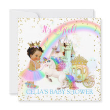Magische regenboogprinses Castle Carriage Unicorn
