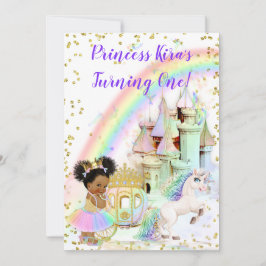 Magische regenboogprinses Castle Carriage Unicorn Kaart