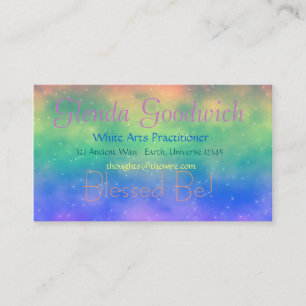 Magische regenboogstandaardkaart visitekaartje