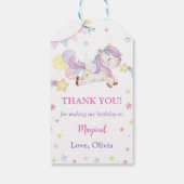 Magische regenboogstrijder Birthday Party Cadeaulabel (Achterkant)
