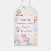 Magische regenboogstrijder Birthday Party Cadeaulabel (Achterkant)