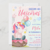 Magische regenboogstrijder Birthday Party Kaart (Voorkant)