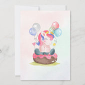 Magische regenboogstrijder Birthday Party Kaart (Achterkant)