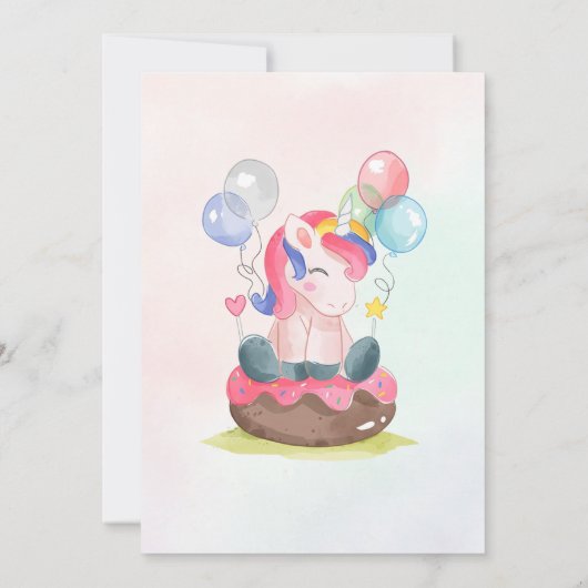 Magische regenboogstrijder Birthday Party Kaart (Achterkant)