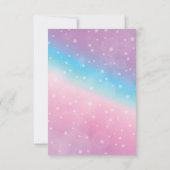 Magische regenboogunicorn Birthday-uitnodiging Kaart (Achterkant)