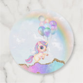 Magische regenboogunikorn bedankjes labels (Achterkant)