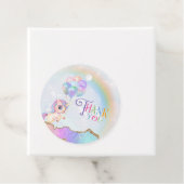 Magische regenboogunikorn bedankjes labels (In situ)