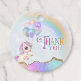 Magische regenboogunikorn bedankjes labels
