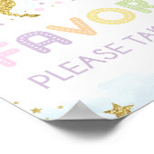 Magische regenboogunikorn / Favors Birthday Party Poster (Hoek)